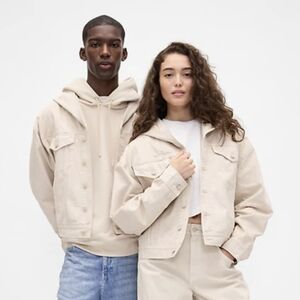 GAP x BEIS Casual Baggy Classic Light Tundra Denim Jacket